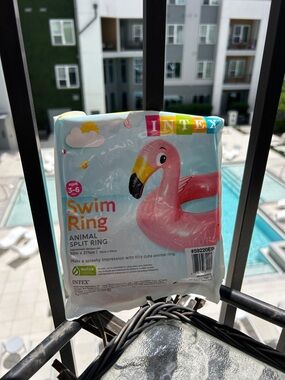 Pink Flamingo Swim Ring - Kids' Animal Float